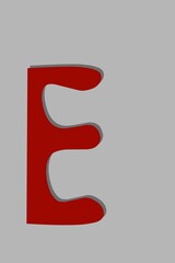 Red letter E