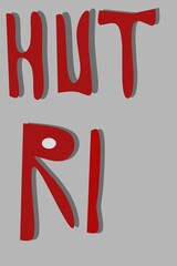 red and white alphabet