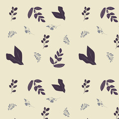 Obraz premium seamless pattern with flowers and leaves