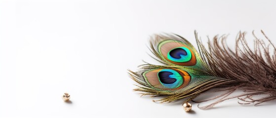 Obraz premium Janmashtami festival with Lord Krishna playing flute vector illustration background, banner, digital post, poster, and card design.illustration