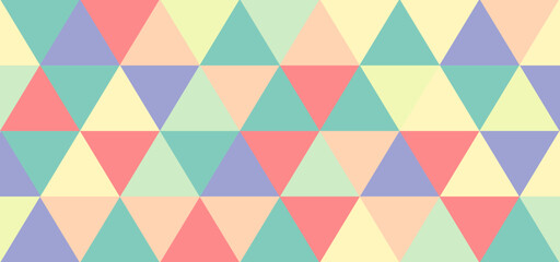 Abstract colorful seamless geometric pattern polygon mosaic vector background illustration, 