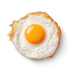 Fried Egg Isolated on White Background