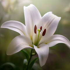 Fototapeta premium The Madonna Lily embodies purity and beauty throughout the ages