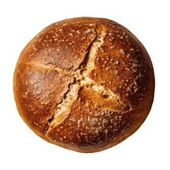 Round Bread Isolated on White Background