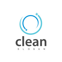 Obraz premium Wash, laundry, cleaning company abstract business logo. Sparkle star, Housekeeping, shine, cleaner icon.