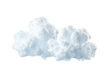 White clouds isolated on transparent background - obrazy, fototapety, plakaty