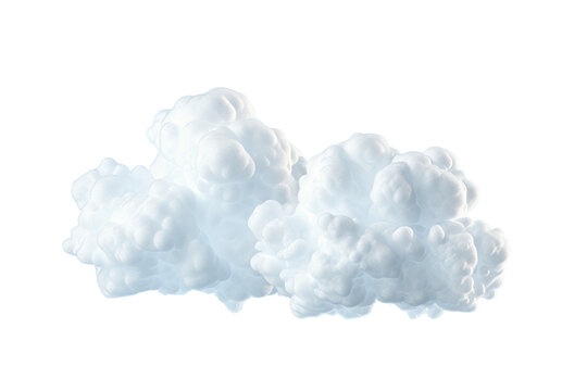 White clouds isolated on transparent background