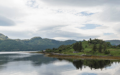 landscape along the road from Ballaculish to the isle of Skye, Scotland