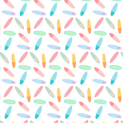 Geometric pattern. Surfboards seamless pattern on a white background. Background.