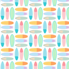 Surfboards seamless pattern. Surfing. Background, pattern.