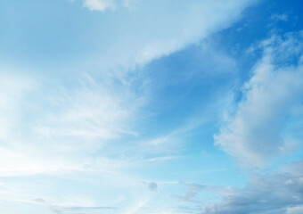 blue sky background with white clouds during day .Abstract white cloud and blue sky in sunny day texture background,Light cloudy texture. Sunny day concept. Vector illustration,