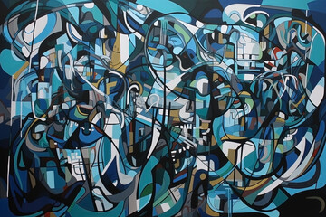 Abstract art colorful background. Ai generated