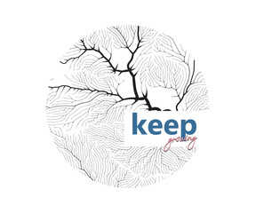 keep growing design for t-shirt, poster, banner , flyer and other digital and offset use 