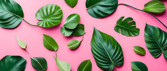 green leaves seamless pattern