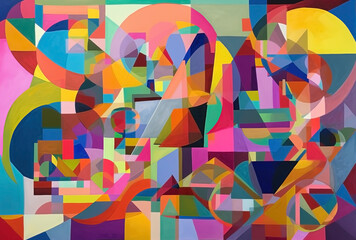 Abstract art colorful background. Modern creative painting. Ai generated