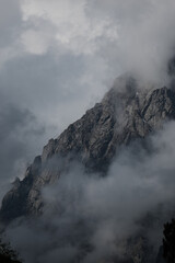 clouds over the mountains