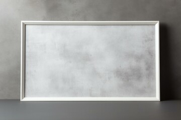 White Frame Canvas Mockup on Gray, Generative AI