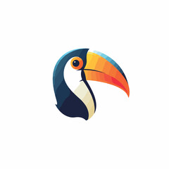 Toucan bird in cartoon doodle style. 2d cute vector illustration in logo, icon style. 