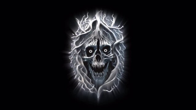 Halloween skeleton ghost infinite loop 10 seconds 4K resolution