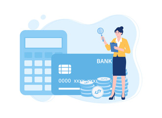 Credit report concept flat illustration