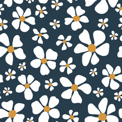 Floral seamless pattern. Vector illustration. It can be used for wallpapers, wrapping, cards, patterns for clothes and other.