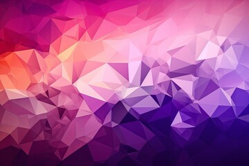 Fototapeta premium Illustration of a vibrant and geometric abstract background featuring a multitude of colorful triangles, created using generative AI
