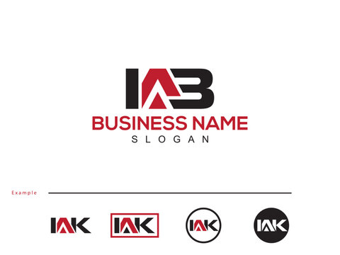 Unique Letter IAB ia Business Logo Icon For Your Shop