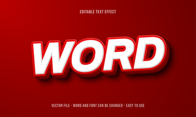 Editable text effect word text style premium vector