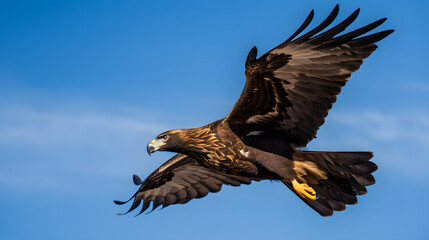 Fototapeta na wymiar bird eagle flying flight sky fly nature