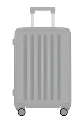 Grey suitcase.  front view. vector illustration