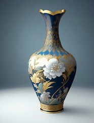 antique vase isolated on white background