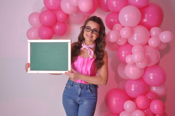 beldade bela mulher professora com losa , espaço para texto, anúncio ou promoção, professora...