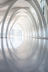 empty hall of modern building