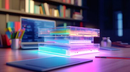 Captivating Nighttime Volcanic Eruption with Fiery Lava and Shattering Rocks - Generated by AI