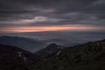 The sun hid behind a dense veil of clouds, dusk was covering Ozurgeti