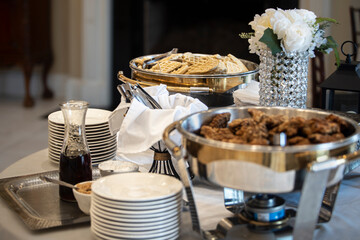 Wedding or party snacks and foods.