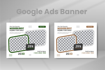 Real Estate Sale Web Banner Template Design