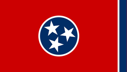 Tennessee state flag - vector illustration