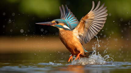 Female Kingfisher emerging from the water after an unsuccessful dive to grab a fish. Taking photos of these beautiful birds is addicitive now I need to go back again.