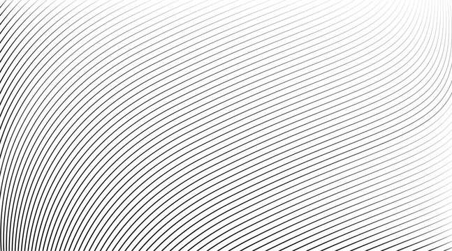 Curvy lining background, wavy thin stripes vector wallpaper