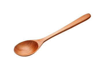 Wooden spoon on a transparent background. PNG file