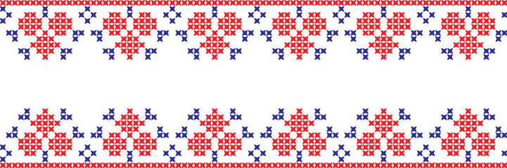 embroidered cross-stitch ornament national pattern