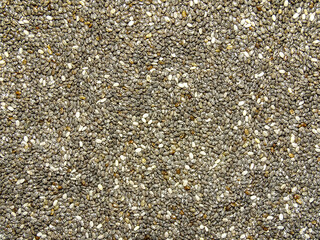 Lots of chia seeds. Chia seeds background