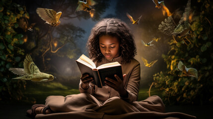 Enchanting Reading Retreat, generative AI