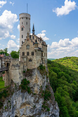 Panoramic view of Lichtenstein Castle in Germany.