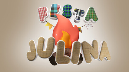 selo 3d ''festa julina''