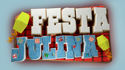 selo 3d ''festa julina''