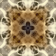 Seamless abstract square pattern. Alcohol ink in modern art. Mandala