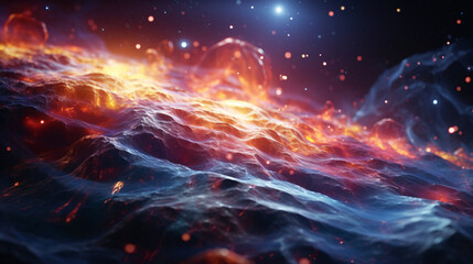 Captivating Close-Up of Enormous Fire Cloud in the Sky, Showcasing the Power of Generative AI