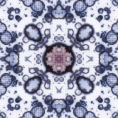 Seamless abstract square pattern. Alcohol ink in modern art. Mandala